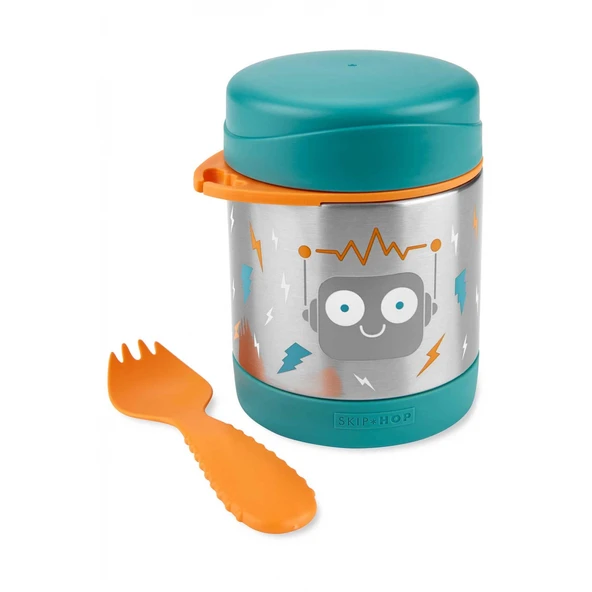 Skip Hop Zoo Paslanmaz Çelik Termos 325 Ml Robot - Resim 2