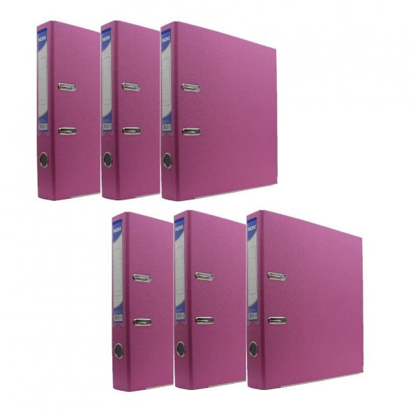 Büro Klasör Pembe Dar Noki Pembe Büro Klasörü Halkalı 6 Adet ürün görseli 1