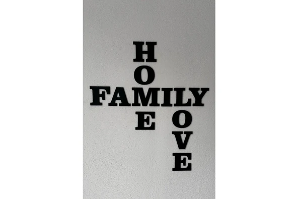 Home Family Love Ev Dekorasyonu Duvar Yazısı ürün görseli 1
