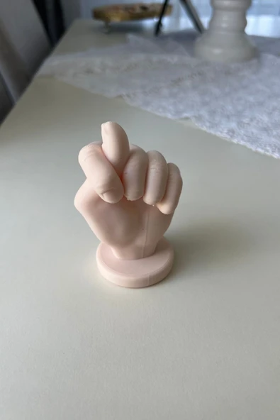 Nah İşareti Dekoratif El Heykeli | Masaüstü 3D Biblo | Modern Ofis ve Ev Süs Eşyası ürün görseli 1