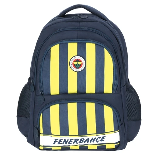 Fenerbahçe Lisanslı Çubuklu Okul Çantası Sırt Çantası Kod:25739 Orijinal ürün görseli 1