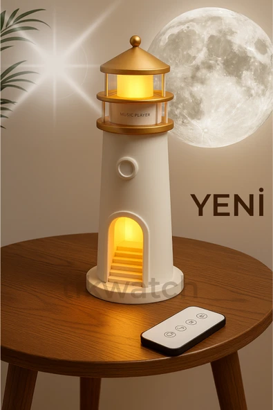 Deniz Fenere Gece Lambası Speaker Ay Işığı Yansıtma ürün görseli 1