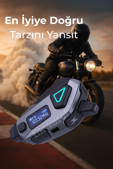 Motorcu Kameralı Kask Kulaklık LCD Ekran FM Radyo 32GB Hafıza Kartı ürün görseli 1