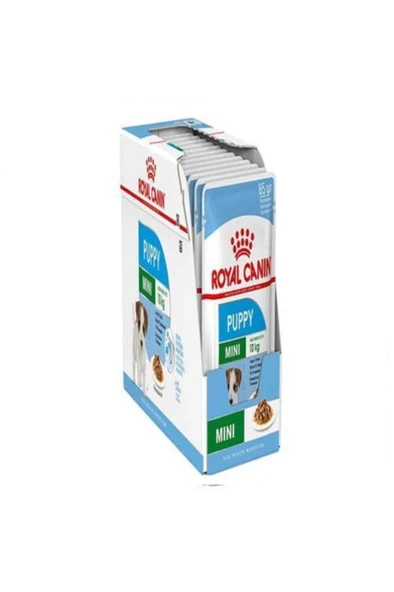 Royal Canin 12 Adet Mini Puppy Yaş Mama Pouch 85gr SKT: 10/2026 ürün görseli 1