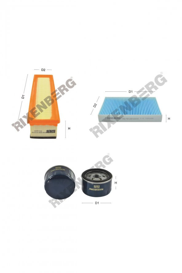 Renault Clio II/Campus/Symbol 1.5 Dci 68-101 Hp 04-07 Rixenberg Filtre Bakım Seti ürün görseli 1