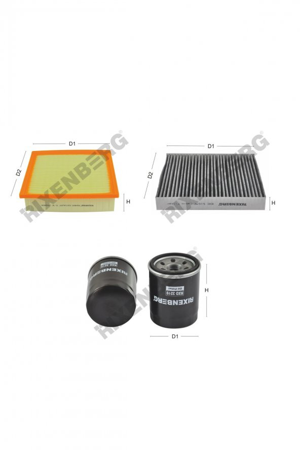 Mitsubishi L200 2400 Di-D 154-181 Hp 15 > Rixenberg Filtre Bakım Seti ürün görseli 1