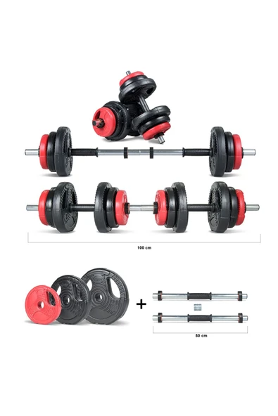 Multifonksiyonel Bar Grip Plate Dumbbell Sets (12-22 Kg) ürün görseli 1