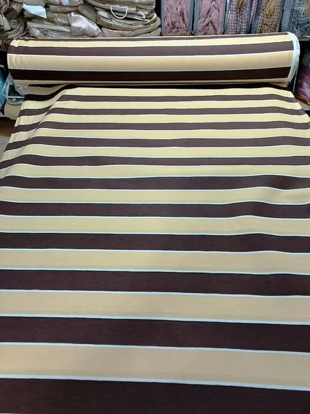 Balkon Perdesi Kalın Branda Kumaşı Metrelik (En 280cm)-Kahve Krem ürün görseli 1