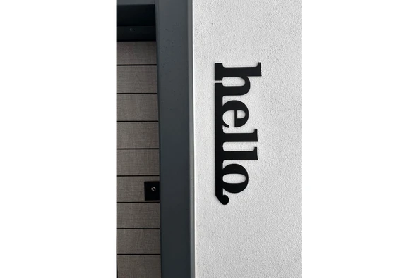 Hello Ahşap Duvar Yazısı Duvar Dekor ürün görseli 1