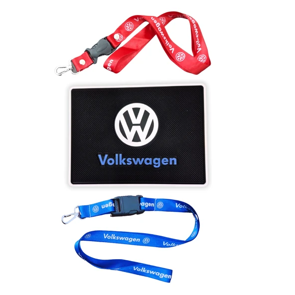 Volkswagen Anahtarlıklı Oto Ayna Askısı Ikili Set Torpido Üstü Kaydırmaz Ped ürün görseli 1