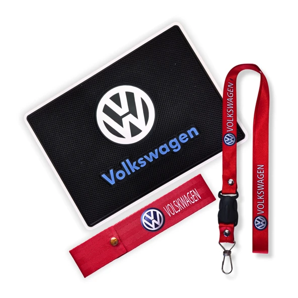 Volkswagen Anahtarlıklı Oto Ayna Askı Ipi Torpido Üstü Kaydırmaz Ped Tampon Çeki Ipi ürün görseli 1