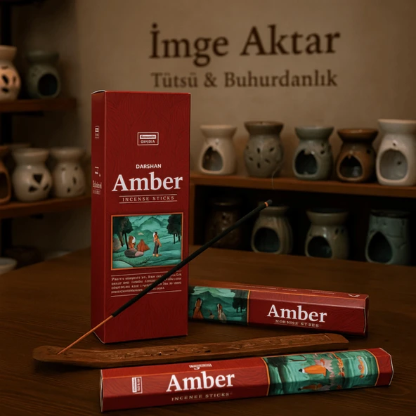 Darshan Amber (Kehribar) Aromalı Çubuk Tütsü (20'li Paket) ürün görseli 1