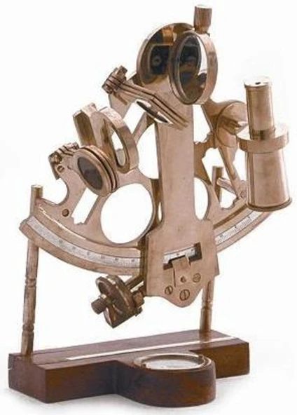 DENİZCİLİK GRUBU-Marine Pirinç Aksesuar-STANDLI SEXTANT-25x22x16 CM-JTTR30467 ürün görseli 1