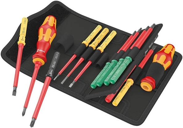 WERA KraftForm Kompact  VDE 17 Parça 1000 Volt İzoleli Tornavida Takımı (05006611001) ürün görseli 1