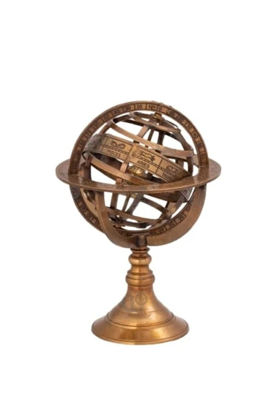 DENİZCİLİK GRUBU-Marine Pirinç Aksesuar-ASTRONOMİK KÜRE-20x13x13 CM-JTTR44337 ürün görseli 1