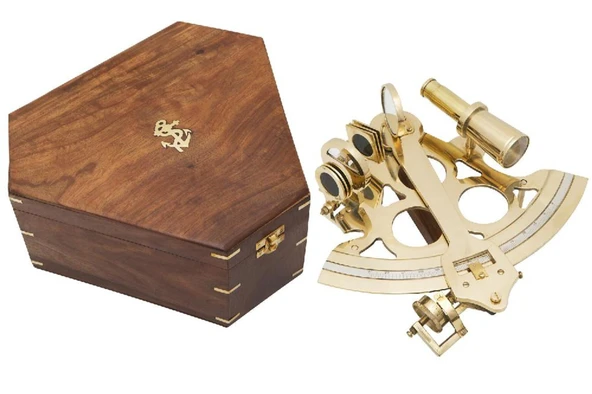 DENİZCİLİK GRUBU-Marine Pirinç Aksesuar-SEXTANT-21,5x19x11 CM-JTTR2709 ürün görseli 1