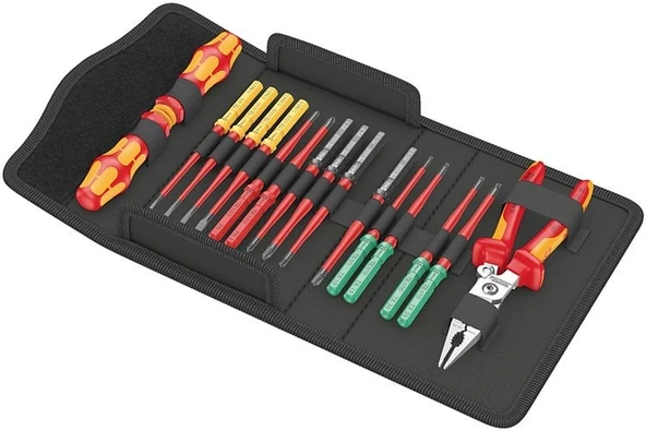 WERA KraftForm Kompact  VDE 17 Parça 1000 Volt İzoleli Tornavida Takımı (05006612001) ürün görseli 1