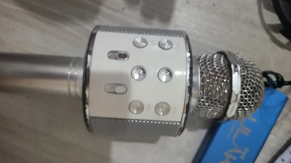 Karaoke Mikrofon Aux Usb Ve Sd Kart Girişli Bluetoothlu siyah şarj kablolu şık tasarım hoparlör ikinci el ürün görseli 1