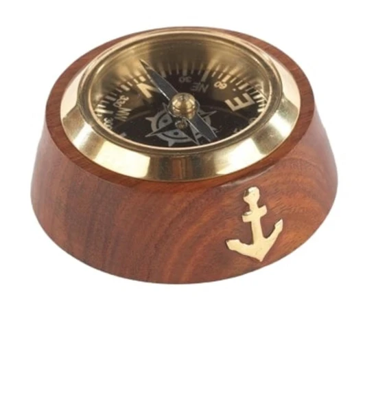 DENİZCİLİK GRUBU-Marine Pirinç Aksesuar-PUSULA-7x7x4 CM-JTTR2703 ürün görseli 1