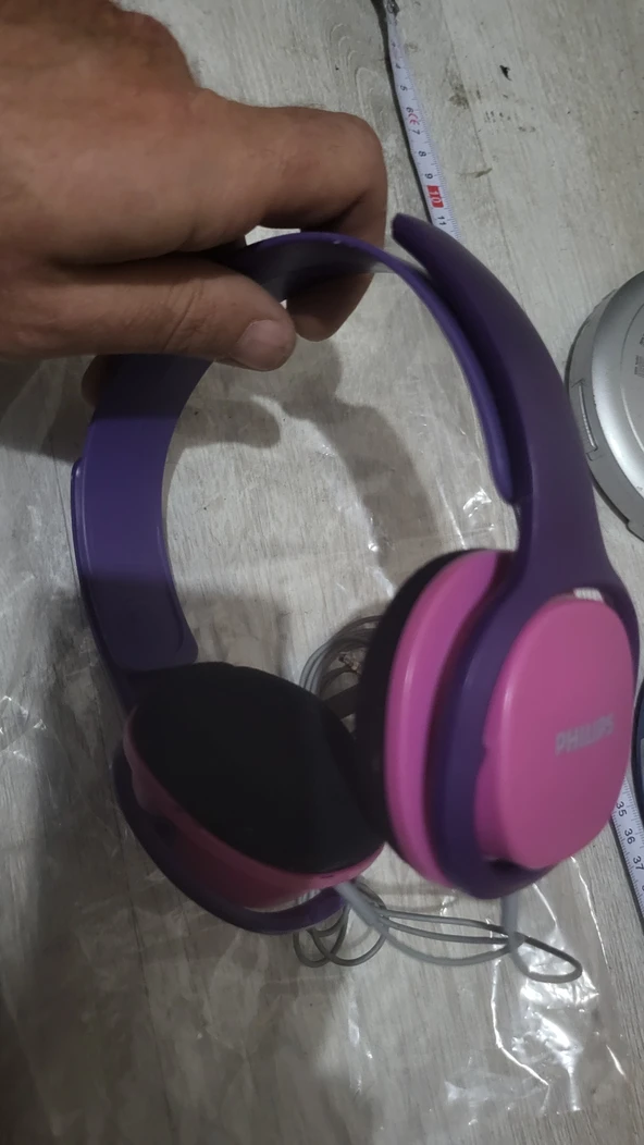 Philips kulaklik pembe mor ikinci el sağlam ürün görseli 1