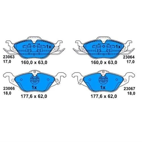Beşer 3762 Fren Balatası Ön Astra G 98- ürün görseli 1