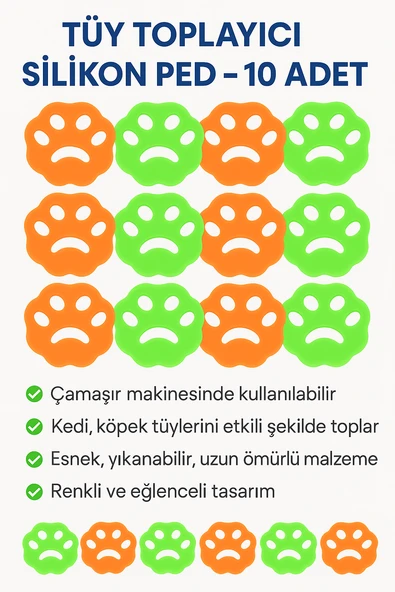 10 LU Pati Şeklinde Tüy Toplayıcı - Tüy Toplama Ürünleri - Tüy Temizleme Aparatı ürün görseli 1