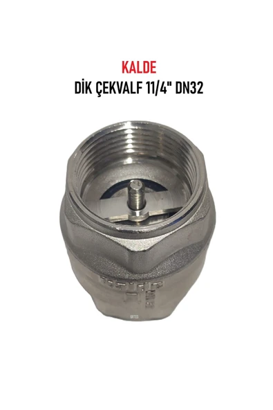 KALDE  11/4" Dn32 Sarı/Krom Dik Çekvalf - Vertical Check Valve ürün görseli 1