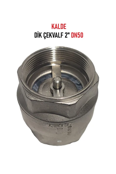 KALDE  2" Dn50 Sarı/Krom Dik Çekvalf - Vertical Check Valve ürün görseli 1