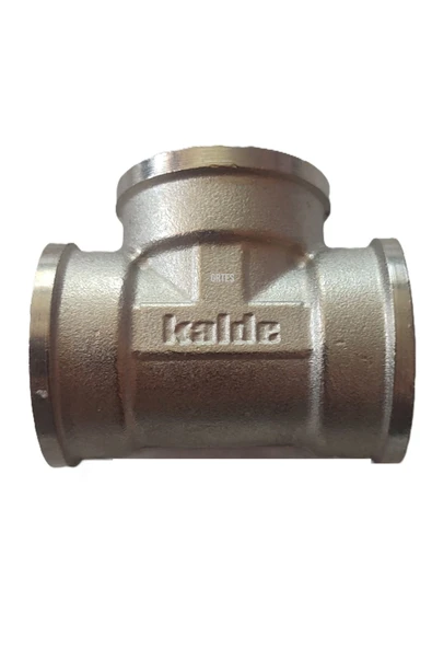 KALDE  1" Dn25 İç Dişli Sarı/Krom TE (Dişi) - Chrome Tee - Resim 4