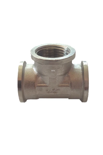 KALDE  1/2" Dn15 İç Dişli Sarı/Krom TE (Dişi) - Chrome Tee - Resim 4