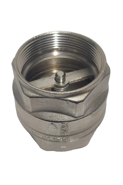 KALDE  2" Dn50 Sarı/Krom Dik Çekvalf - Vertical Check Valve - Resim 4