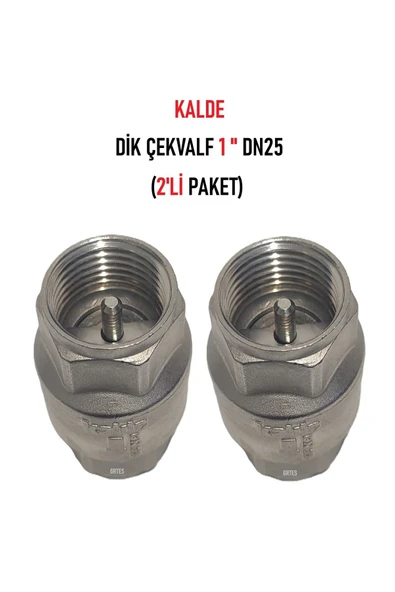 KALDE  (2'li Paket) 1" Dn25 Sarı/Krom Dik Çekvalf - Vertical Check Valve ürün görseli 1