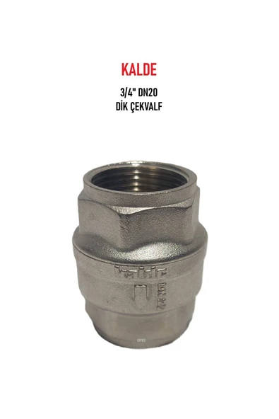 KALDE  3/4" Dn20 Sarı/Krom Dik Çekvalf - Vertical Check Valve ürün görseli 1