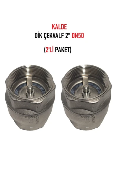 KALDE  (2'li Paket) 2" Dn50 Sarı/Krom Dik Çekvalf - Vertical Check Valve ürün görseli 1