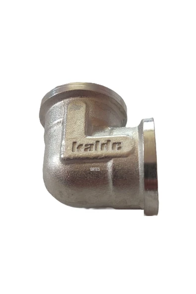 KALDE  1/2" Dn15 Sarı/Krom Dirsek İç Dişli (Dişi) - Brass İnternal Thread Elbow - Resim 2