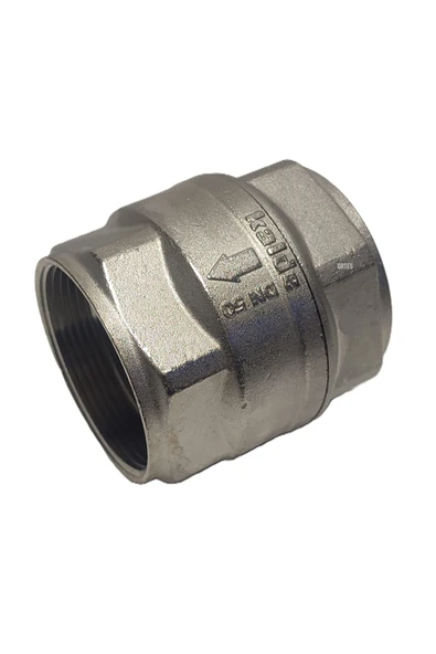KALDE  2" Dn50 Sarı/Krom Dik Çekvalf - Vertical Check Valve - Resim 3