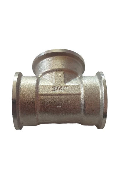 KALDE  3/4" Dn20 İç Dişli Sarı/Krom TE (Dişi) - Chrome Tee - Resim 2