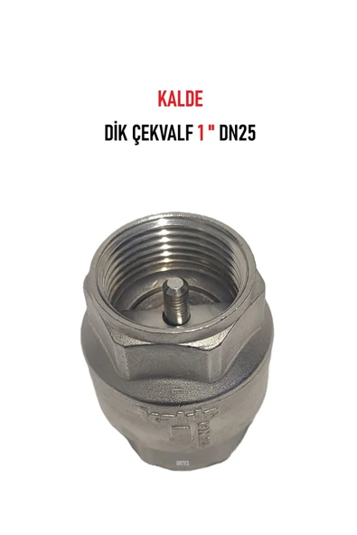 KALDE  1" Dn25 Sarı/Krom Dik Çekvalf - Vertical Check Valve ürün görseli 1