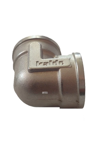 KALDE  1" Dn25 Sarı/Krom Dirsek İç Dişli (Dişi) - Brass İnternal Thread Elbow - Resim 2