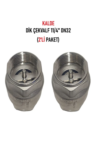 KALDE  (2'li Paket) 11/4" Dn32 Sarı/Krom Dik Çekvalf - Vertical Check Valve ürün görseli 1