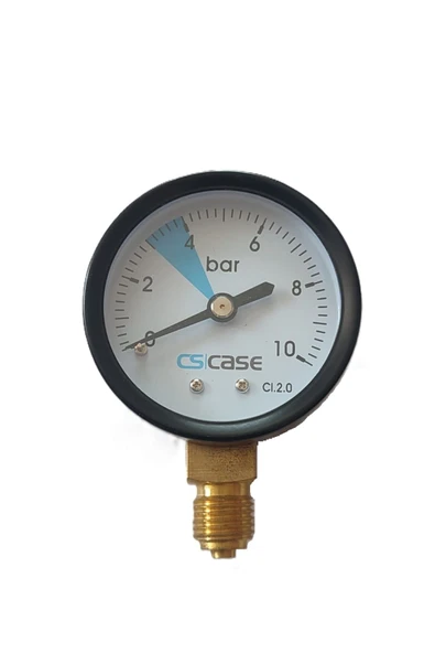 Case  1408 1/4'' Alt Çıkışlı 10 Bar Su Manometre Ø50MM ürün görseli 1