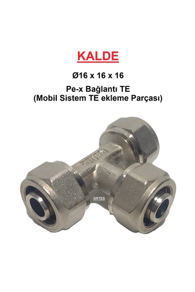 KALDE  (5'li Paket) Ø16 Pex Sabit Uçlu Te (Mobil Sistem Pex Boru Bağlantı TE Parça) ürün görseli 1