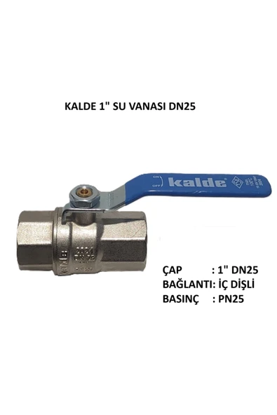 KALDE  1" Küresel Su Vanası DN25 - Water Valve PN25 ürün görseli 1