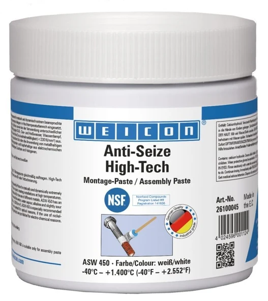 Weicon Anti-Seize „High-Tech“ Montaj Macunu 0,45 kg-Gıda Onaylı Gres ürün görseli 1
