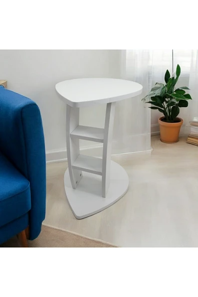 MOBİLYACIN Yağmur Yan Sehpa-BEYAZ - Resim 4