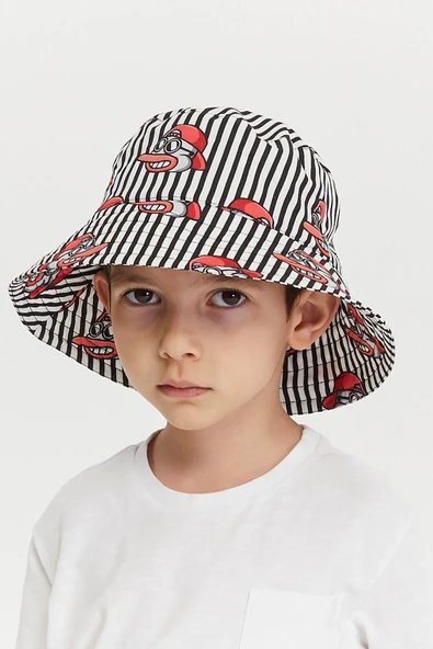 Erkek Çocuk Desenli Bucket Şapka 7003 ürün görseli 1