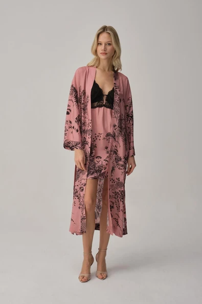 Pierre Cardin Vegan Ipek Saten Dörtlü Gelin Çeyiz Takımı - Lx.25244 Rose ürün görseli 1