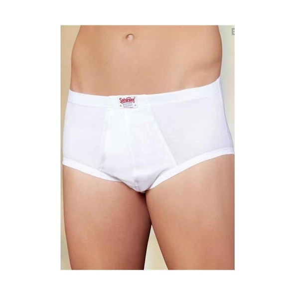 6 lı Paket Şahinler Erkek Torbalı Slip Külot Beyaz E013 ürün görseli 1