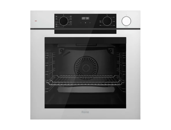 FERRE QEP64CB STEAMART - FRYART SERİSİ BEYAZ ANKASTRE FIRIN (0+9 KONUM) ürün görseli 1