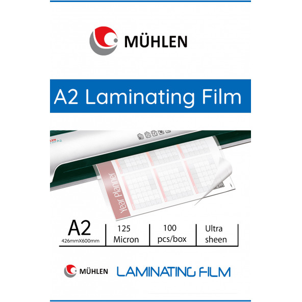Mühlen Laminasyon Makinesi Filmi 125 Mc A2 1 Paket 100 Adet ürün görseli 1